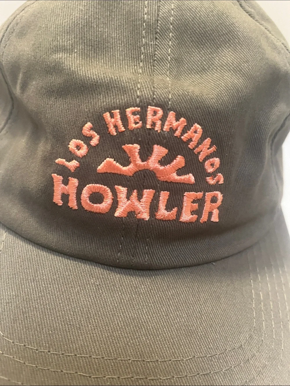 Howler Brothers Olive Green Baseball Cap with Rust Embroidery